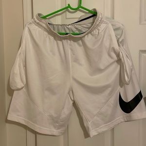 Nike white basketball shorts